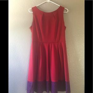 Red Fit and Flare Dress
